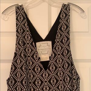 Free People Black and Creme Patterned Sleeveless Dress. Never worn.